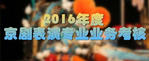 鸡巴插嫩穴网站国家京剧院2016年度京剧表演专业业务考...